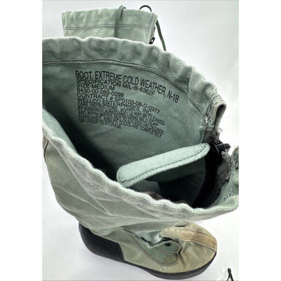 Vintage US Military N-1B Extreme Cold Weather Boots Mens MEDIUM Wool Liner READ - Picture 12 of 15